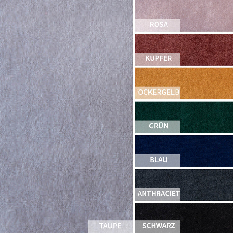 Esszimmerstuhl Samt Mika mit Armlehne taupe