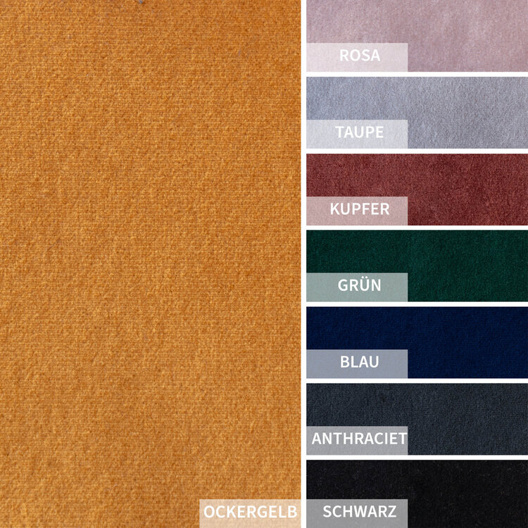 Samt Sessel Malaga modern ockergelb