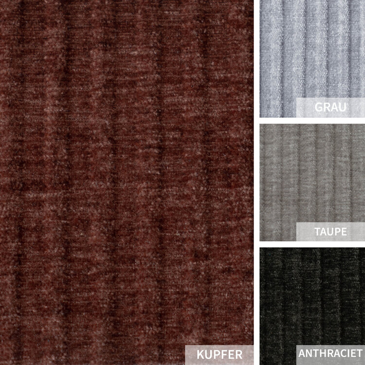 Ecksofa Kansas Chenille kupfer links