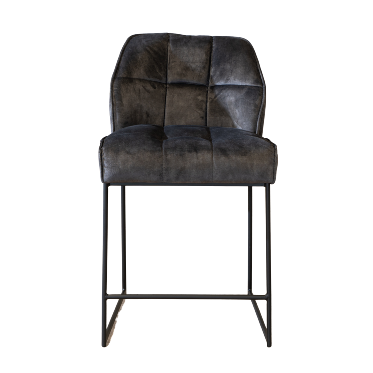 Barhocker Janna Samt anthrazit 70 cm