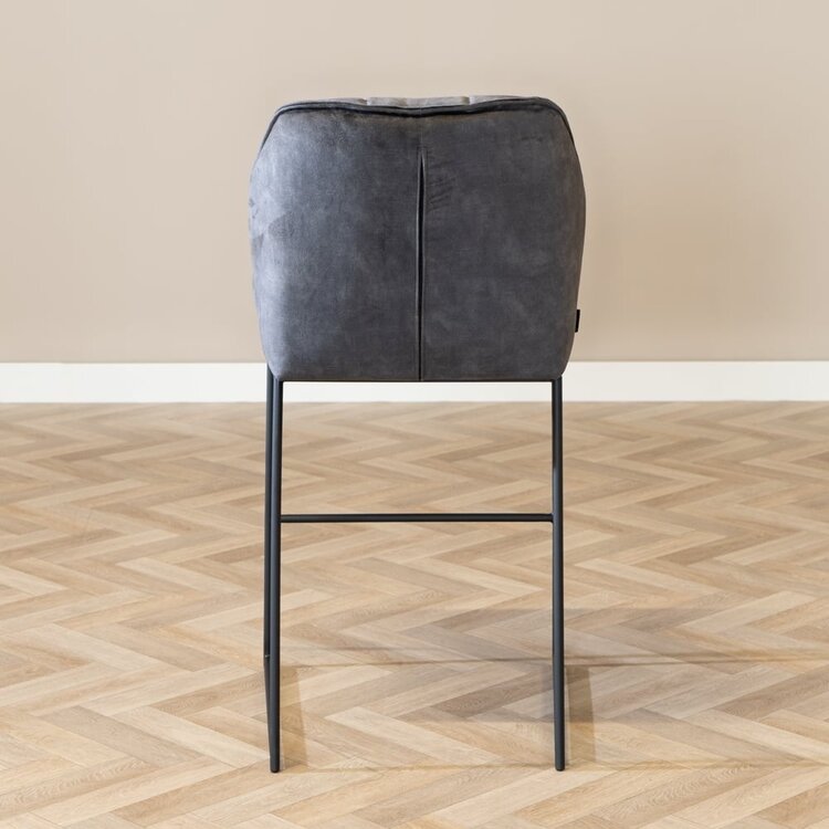 Barhocker Janna Samt anthrazit 82 cm