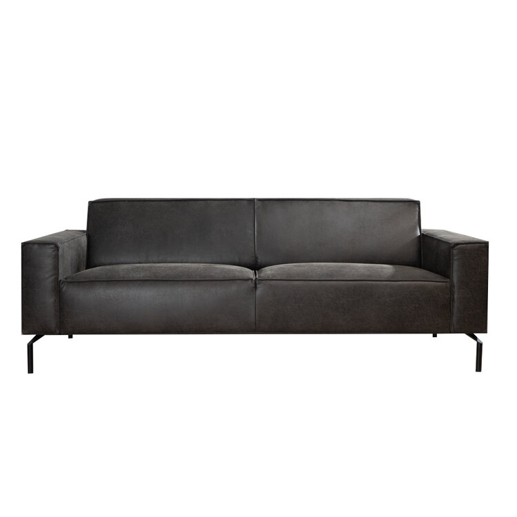 Kansas 3-Sitzer Sofa Eco-Leder anthrazit