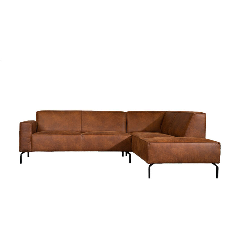 Ecksofa Kansas Leder cognac rechts