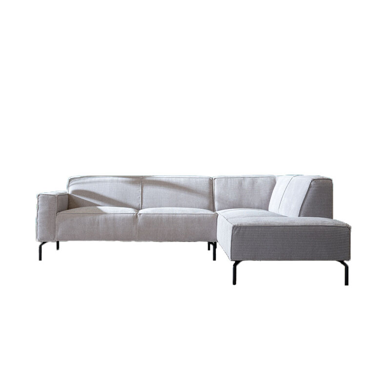 Ecksofa Kansas Chenille hellgrau rechts