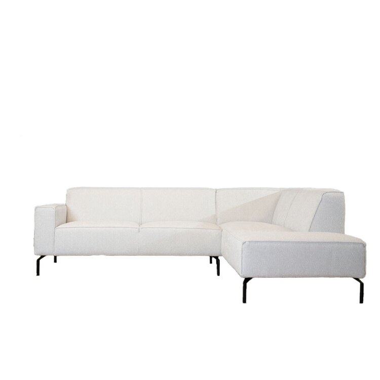 Ecksofa Kansas Stoff off white rechts