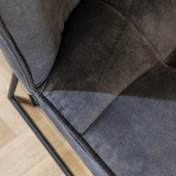 Esszimmerstuhl Samt Janna anthrazit