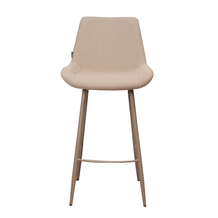 Barhocker Maud recycelter Stoff 74 cm taupe