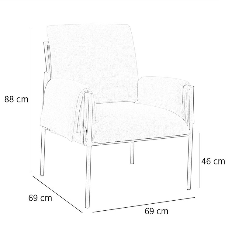 Sessel Urban Leinen kupfer