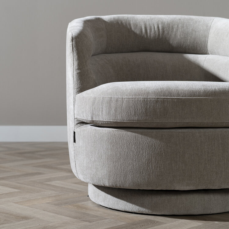 Sessel Valerie drehbar Chenille taupe