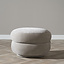 Hocker Mia Chenille taupe oval