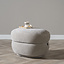 Hocker Mia Chenille taupe oval