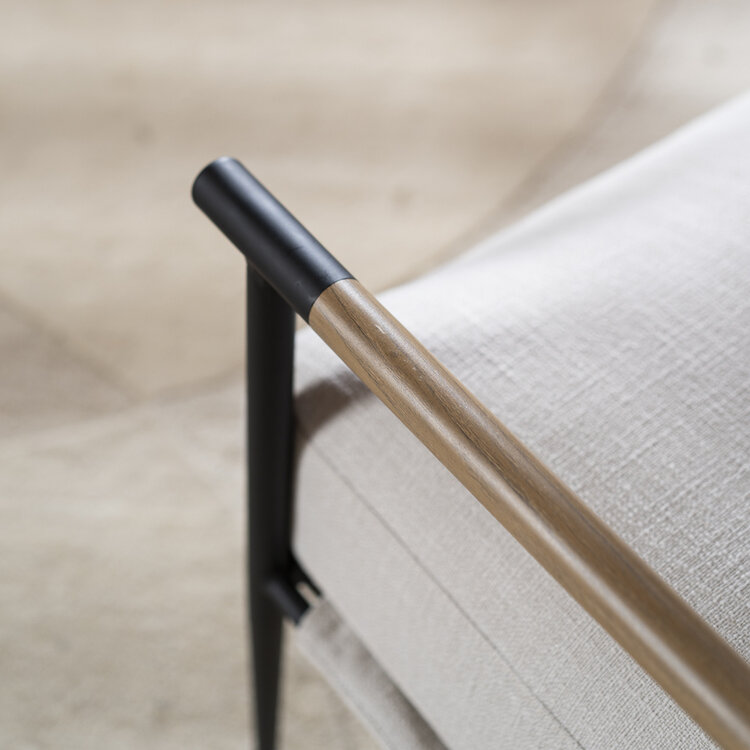 Sessel Jade Leinen Off white