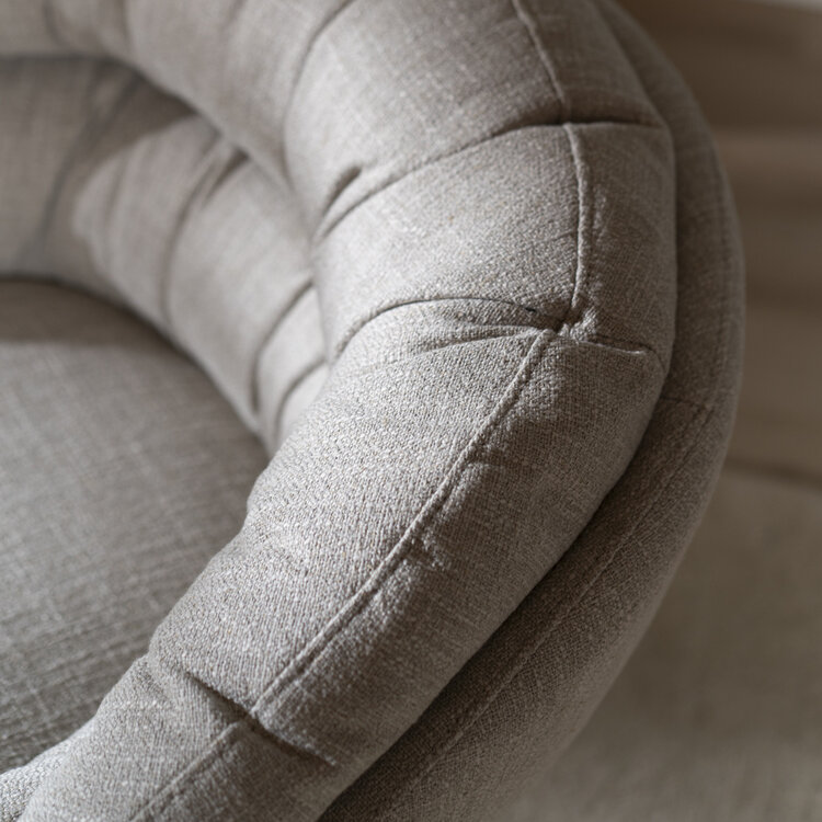 Sessel Porto drehbar Leinen taupe