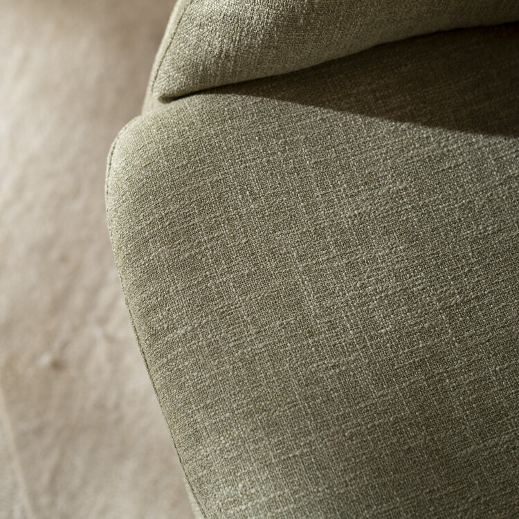 Sessel Porto drehbar Leinen olivgrün