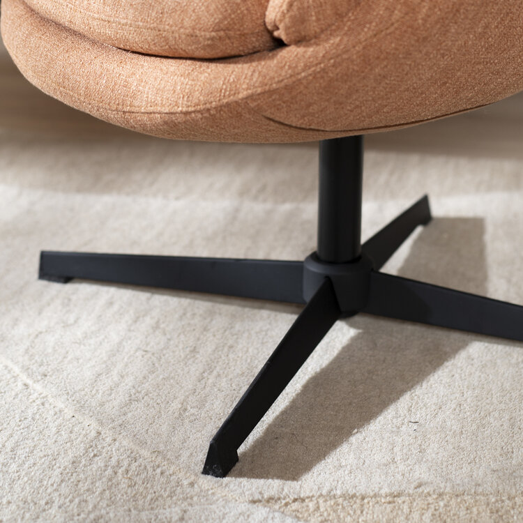 Sessel Porto drehbar Leinen kupfer