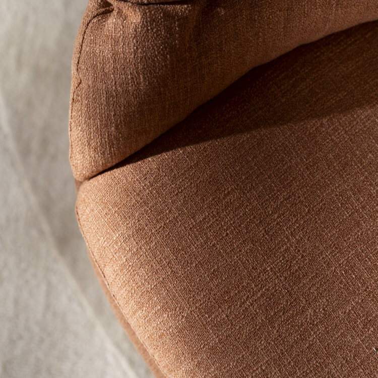 Sessel Porto drehbar Leinen kupfer