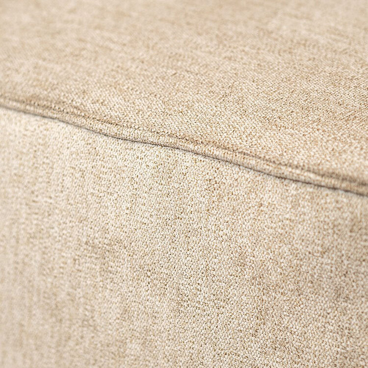 Stoff Hocker Memphis rechteckig taupe