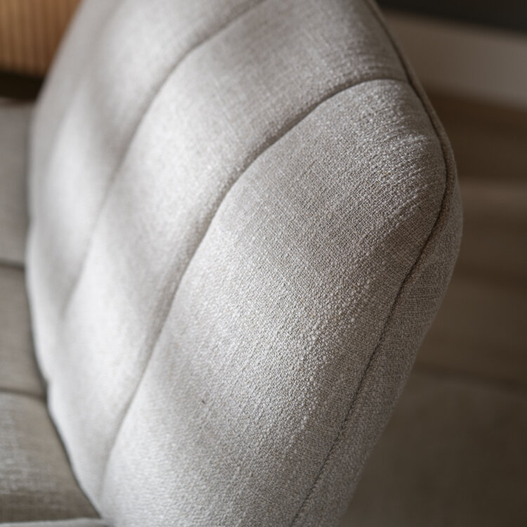 Sessel mit Hocker Santa Leinen drehbar taupe