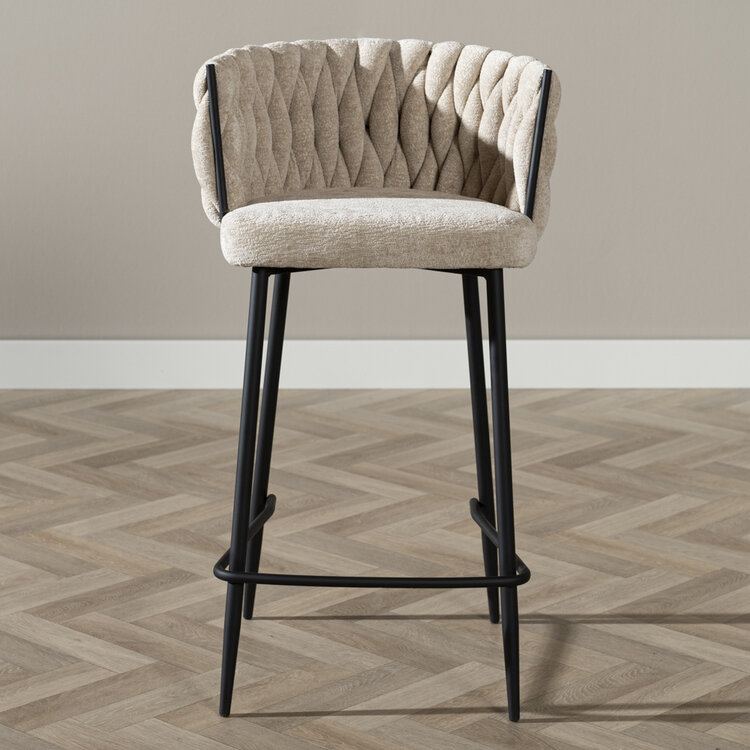 Barhocker River Chenille beige