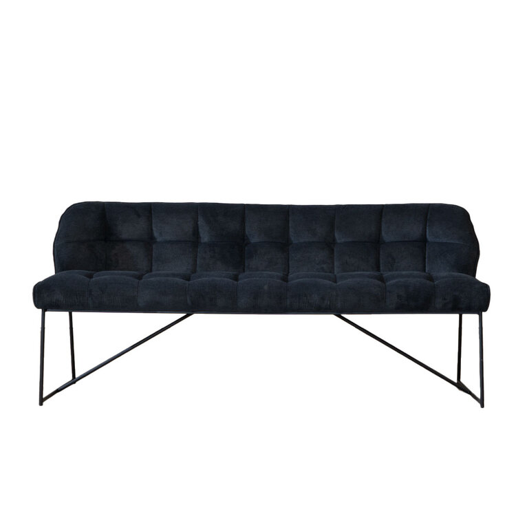 Esszimmerbank Stoff Jelle schwarz 185 cm