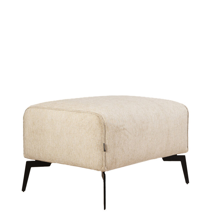 Stoff Hocker Vegas rechteckig taupe