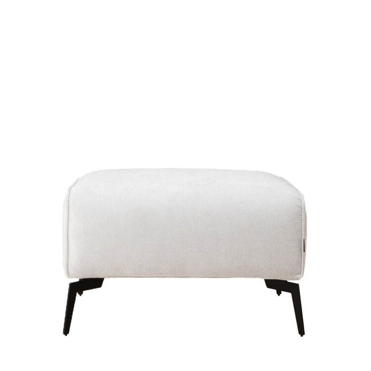 Stoff Hocker Vegas rechteckig off white