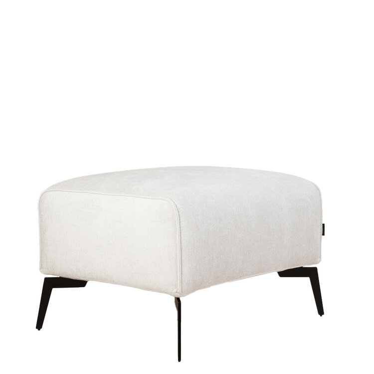 Stoff Hocker Vegas rechteckig off white