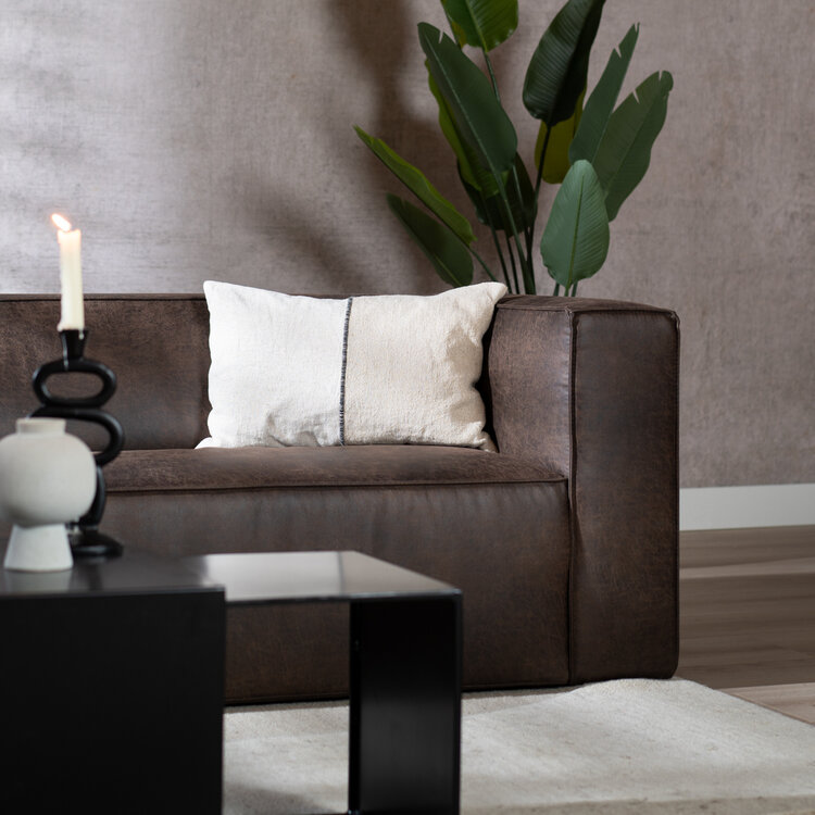 Ledersofa Memphis 3-Sitzer braun