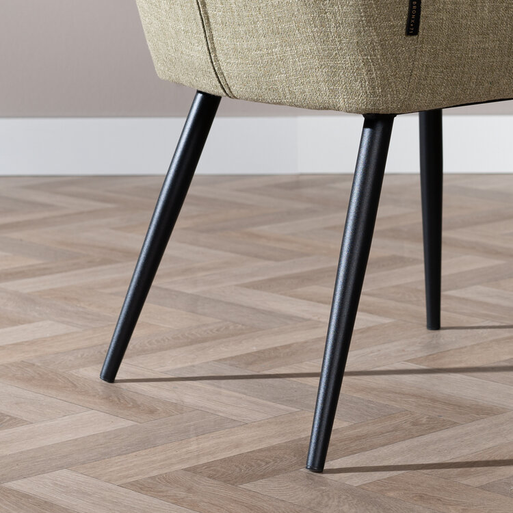 Esszimmerstuhl Ciara Leinen olivgrün