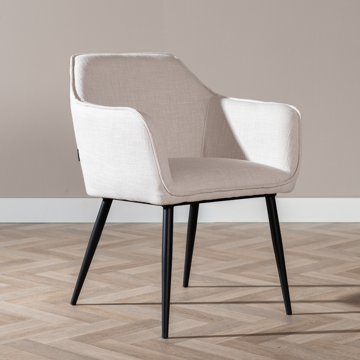 Esszimmerstuhl Ciara Leinen Off white