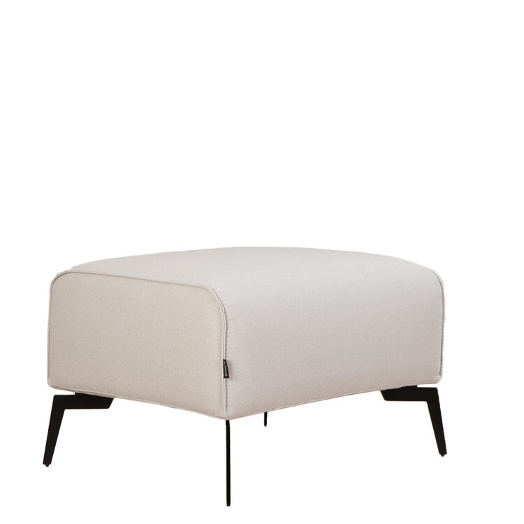 Stoff Hocker Vegas rechteckig hellgrau