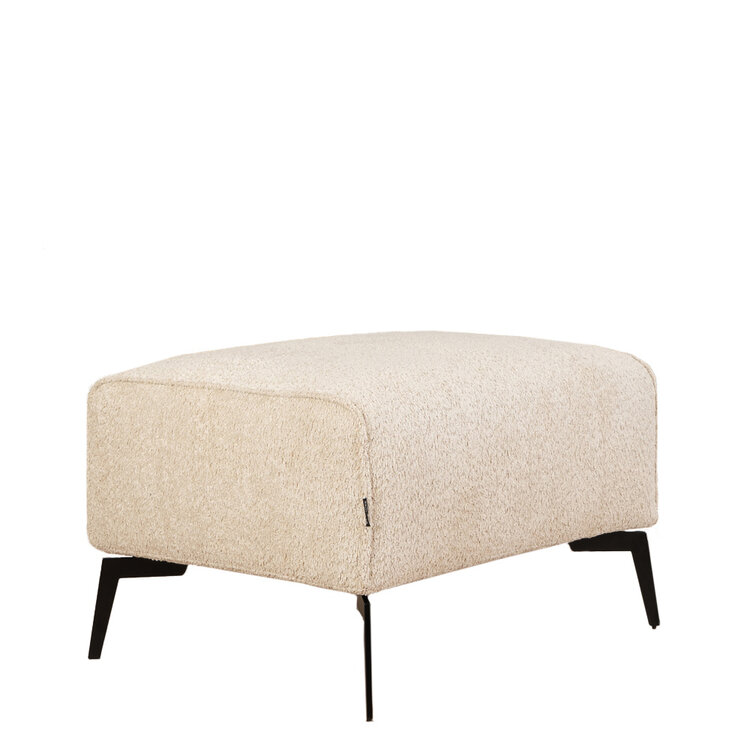 Bouclé Hocker Vegas rechteckig taupe