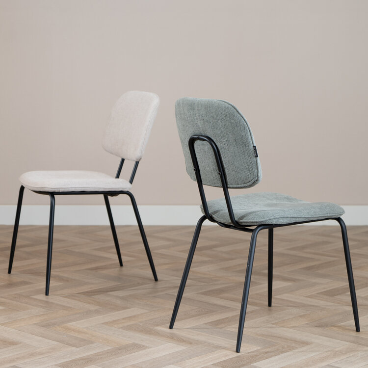 Esszimmerstuhl Ivar recycelter Stoff grün