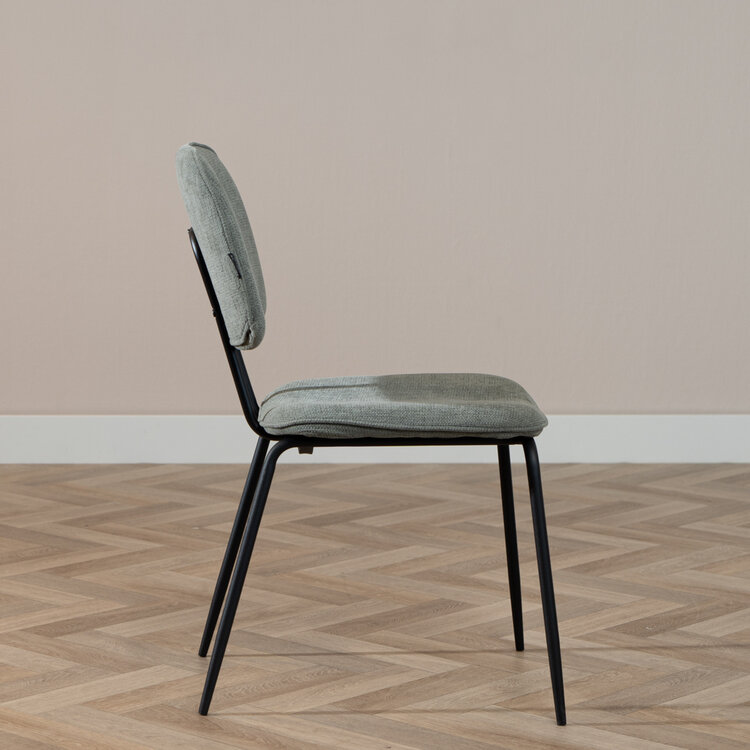 Esszimmerstuhl Ivar recycelter Stoff grün