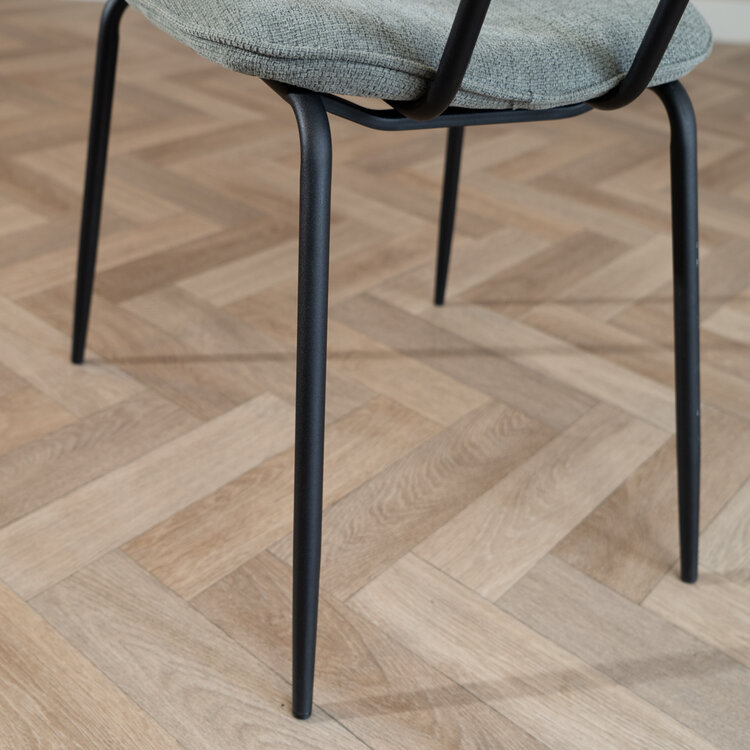 Esszimmerstuhl Ivar recycelter Stoff grün