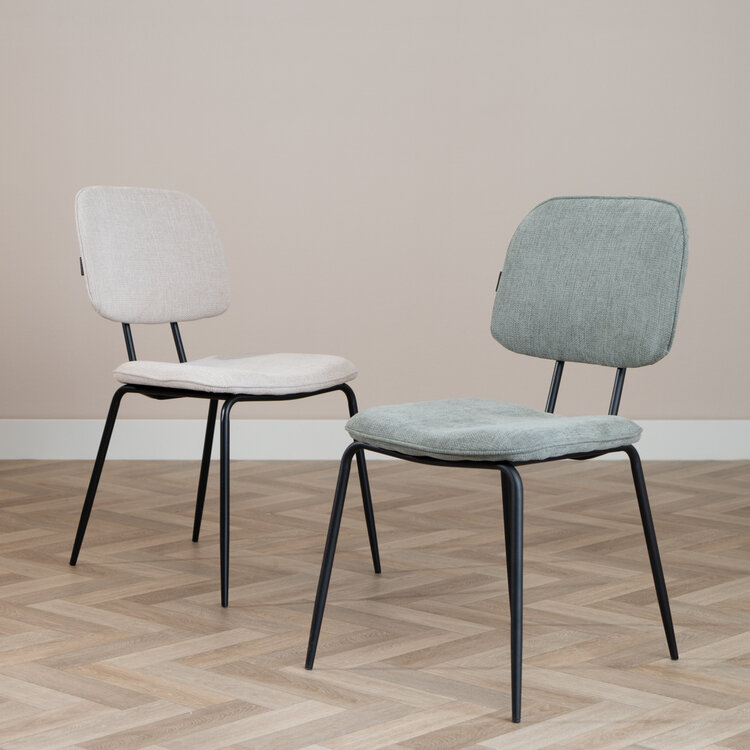 Esszimmerstuhl Ivar recycelter Stoff grün