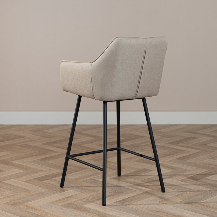 Barhocker Andor recycelter Stoff taupe 65 - 78 cm