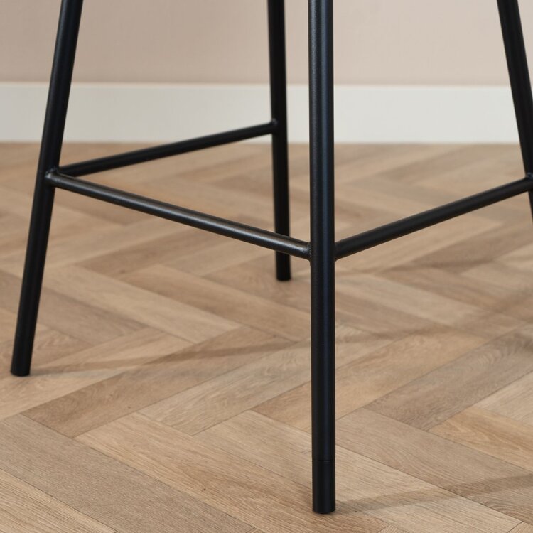 Barhocker Andor recycelter Stoff taupe 65 - 78 cm