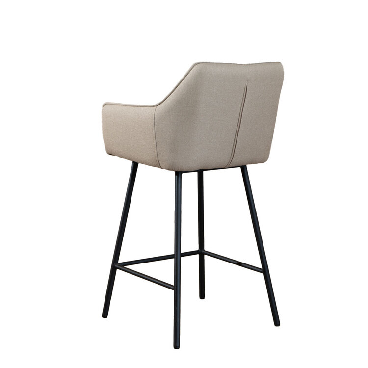 Barhocker Andor recycelter Stoff taupe 65 - 78 cm