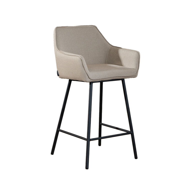 Barhocker Andor recycelter Stoff taupe 65 - 78 cm