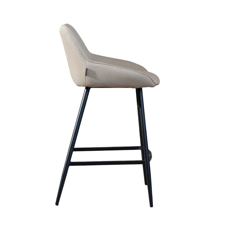 Barhocker Lova taupe recycelter Stoff 68 cm