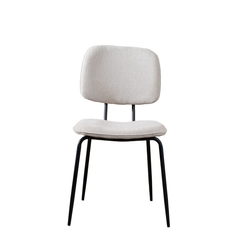 Esszimmerstuhl Ivar recycelter Stoff beige