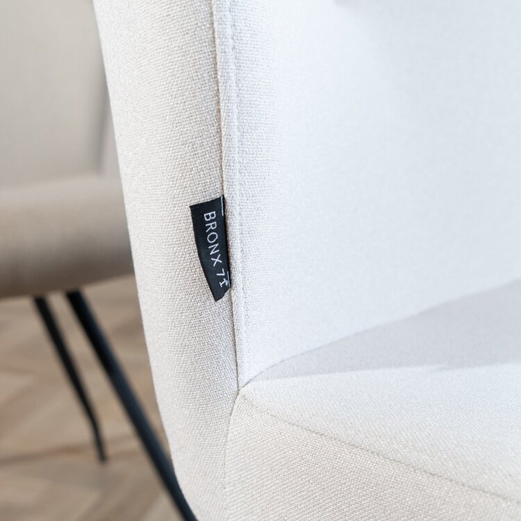 Esszimmerstuhl Fenris recycelter Stoff off white