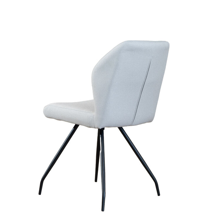 Esszimmerstuhl Fenris recycelter Stoff grau