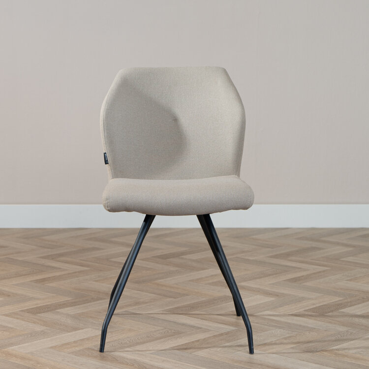 Esszimmerstuhl Fenris recycelter Stoff taupe