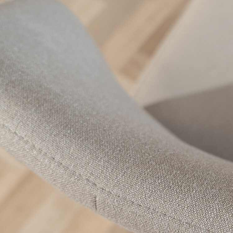 Esszimmerstuhl Fenris recycelter Stoff taupe