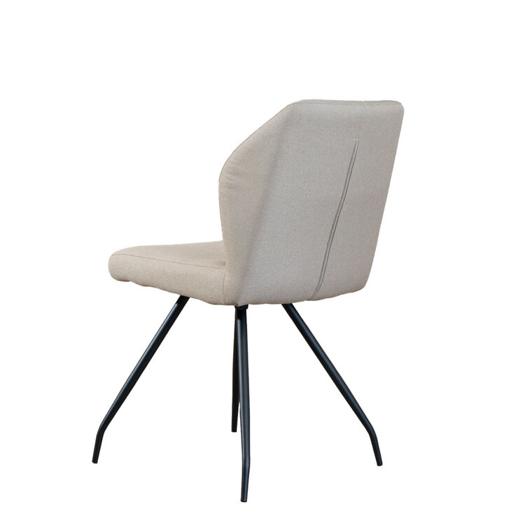 Esszimmerstuhl Fenris recycelter Stoff taupe