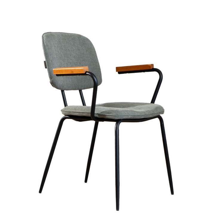 Esszimmerstuhl Oskar mit Armlehne grün