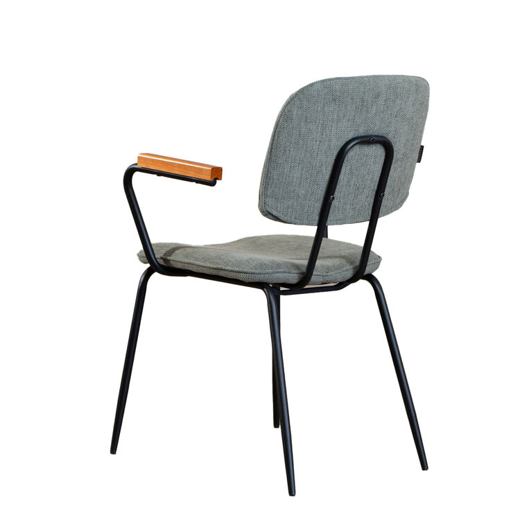 Esszimmerstuhl Oskar mit Armlehne grün