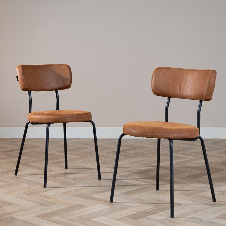 Esszimmerstuhl Lyon Eco-Leder cognac